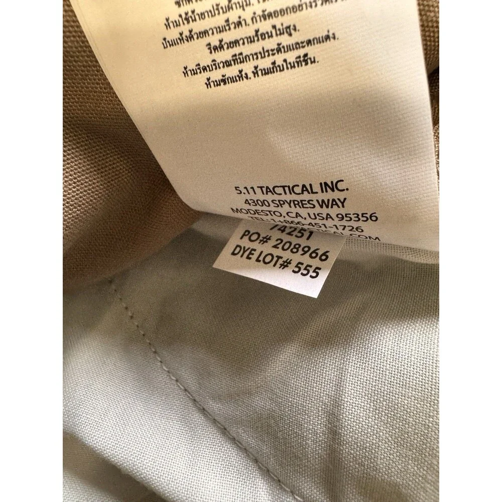 NWT 5.11 Tactical Men's Cargo Pants 74251 32 X 30 Khaki Pants, 120 Coyote - New